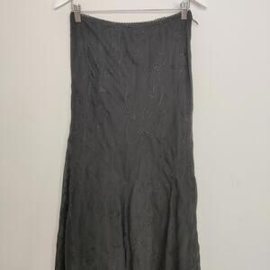 Jessica Black Midi Skirt Sheer Lace Lined Dressy Size Medium Gothn Whimsical Y2K